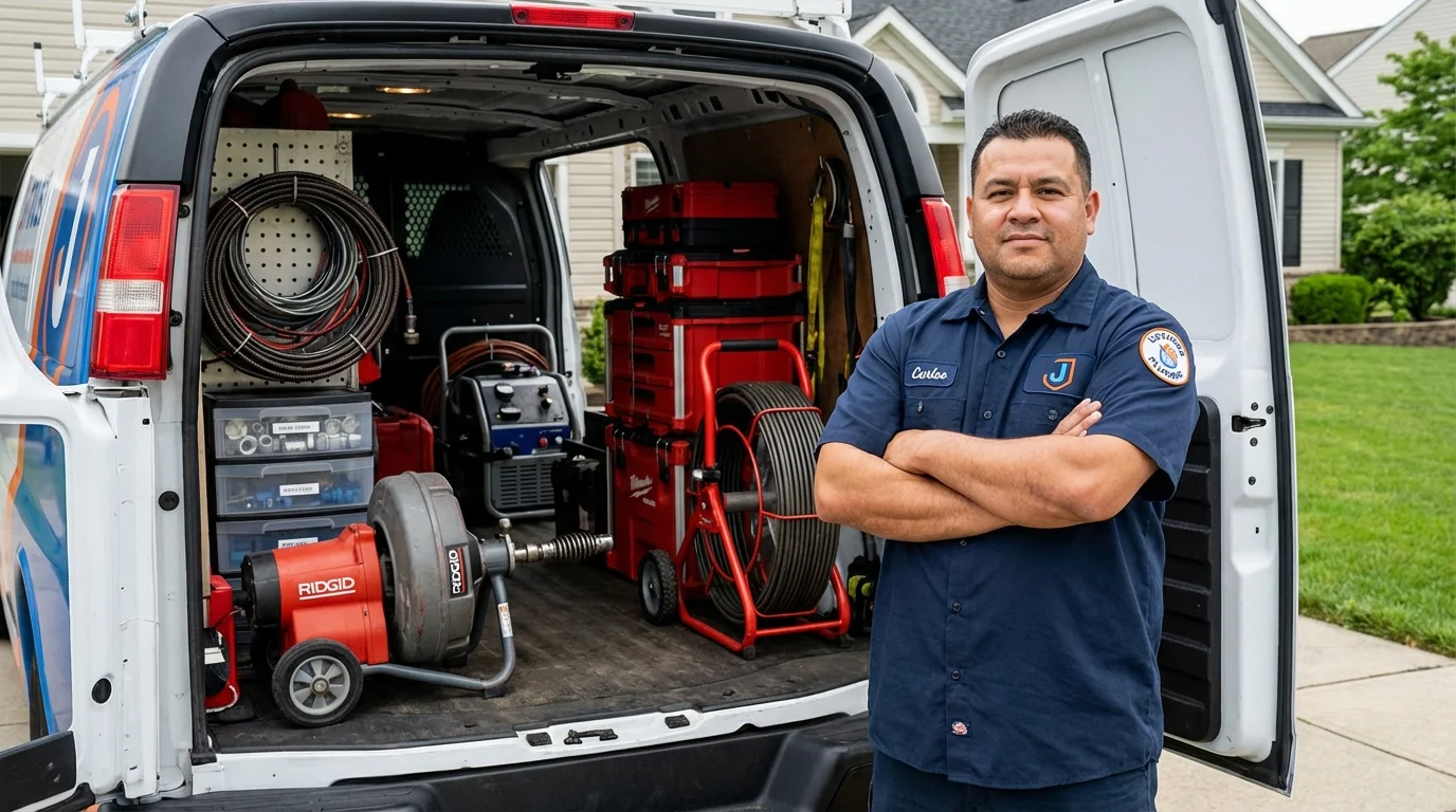 Professional drain cleaning equipment and Johns Plumbing LLC plumber in Sherrills Ford