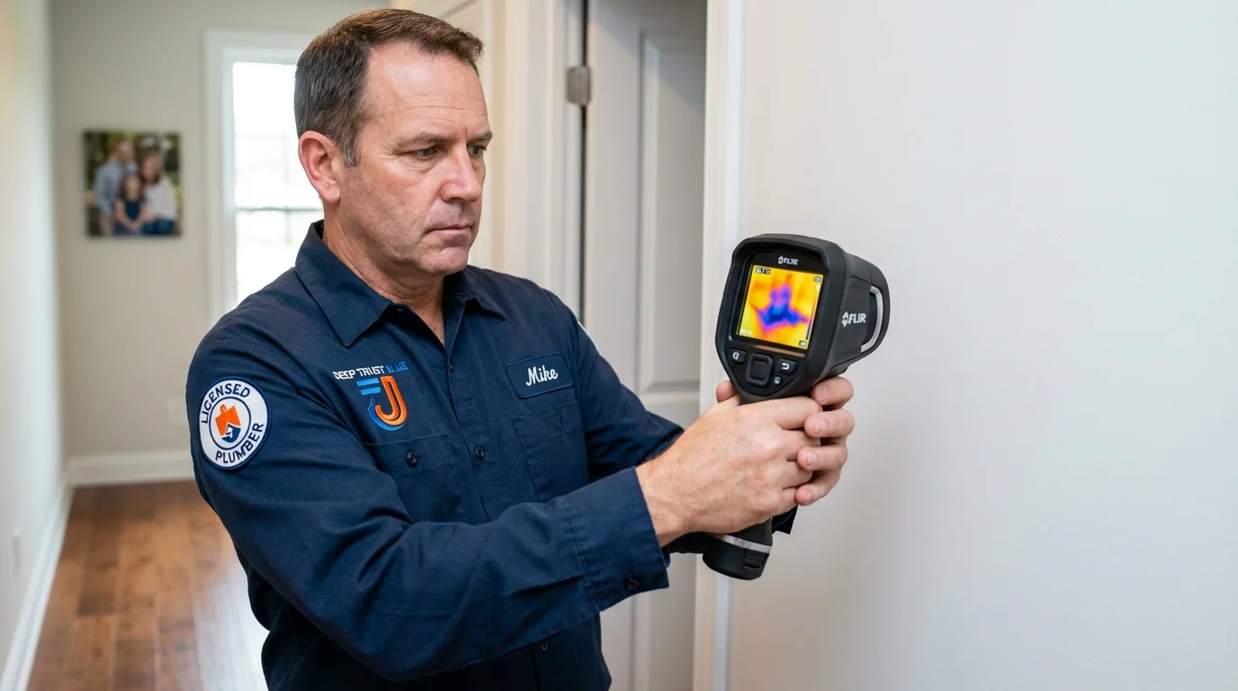Thermal imaging leak detection by Johns Plumbing LLC in Sherrills Ford